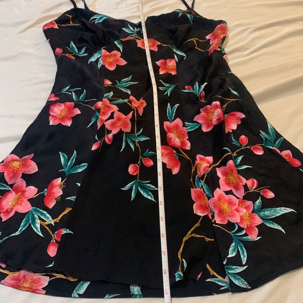 Victoria’s Secret Black Silk Floral Slip | Size S Silk Chemise - Picture 7 of 7
